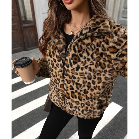 Stylish Fluffy Women's Jacket with Faux Fur Lapel - Perfect for Winter Wear - Picture 5 of 6